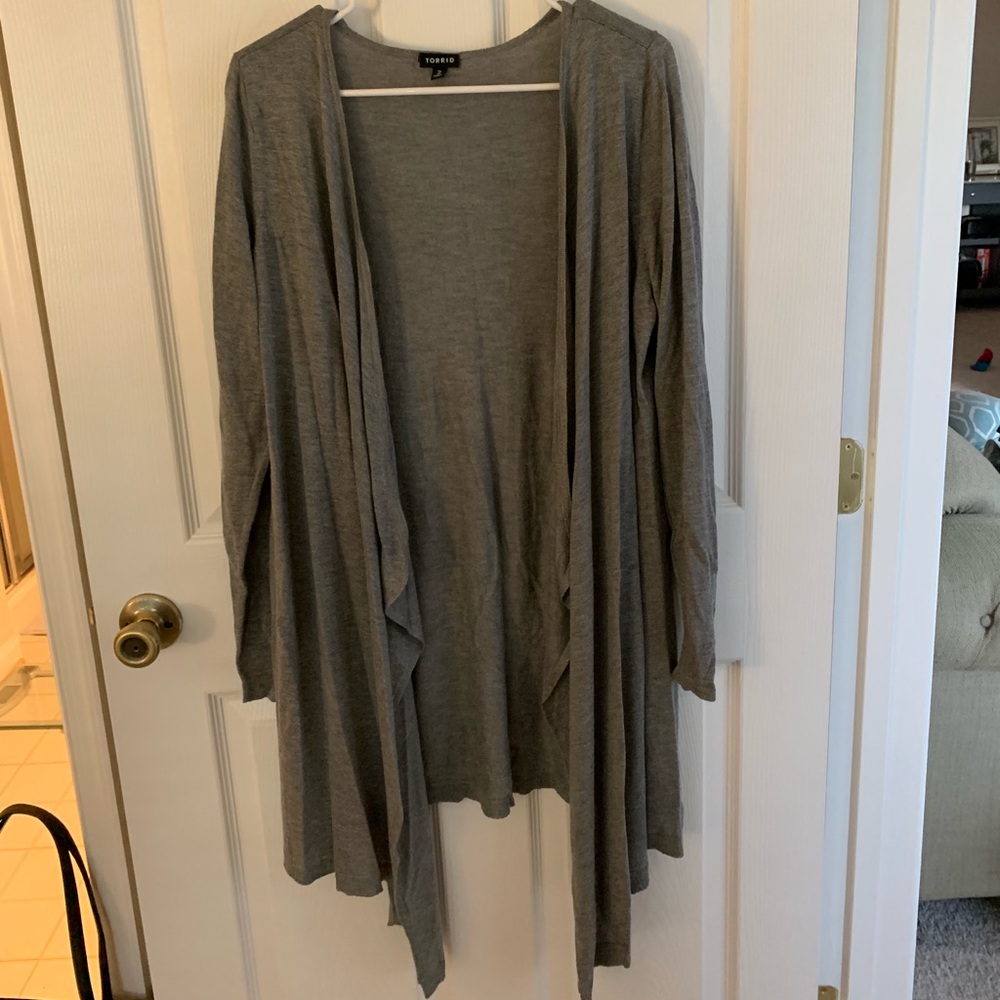 Gray long sweater from torrid